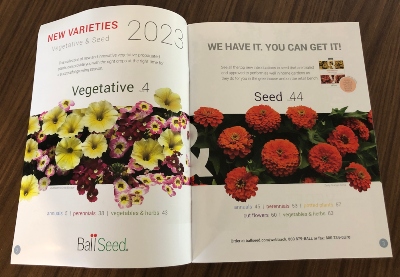 Inside the pages of the 2023 Ball Seed New Varieties Brochure