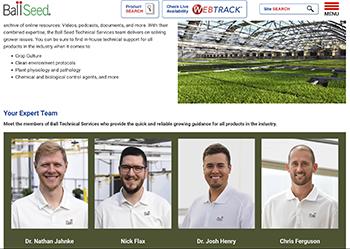 The Technical Services team at Ball Seed