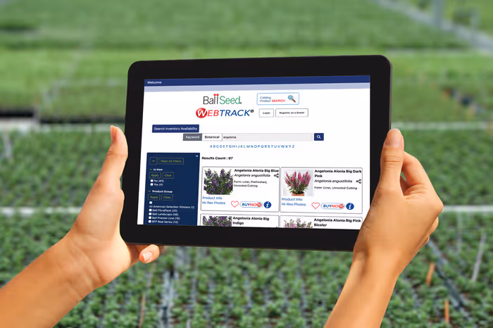 WebTrack on tablet screen